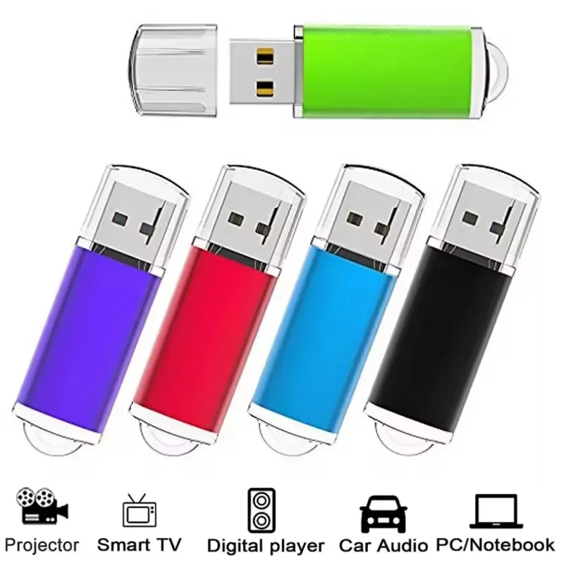 10 STKS/PARTIJ Mini Metalen USB Flash Drive 128 GB 100% Real Capaciteit Memory Stick 64 GB Gratis Sleutelhanger Pen Drive 32 GB Relatiegeschenk