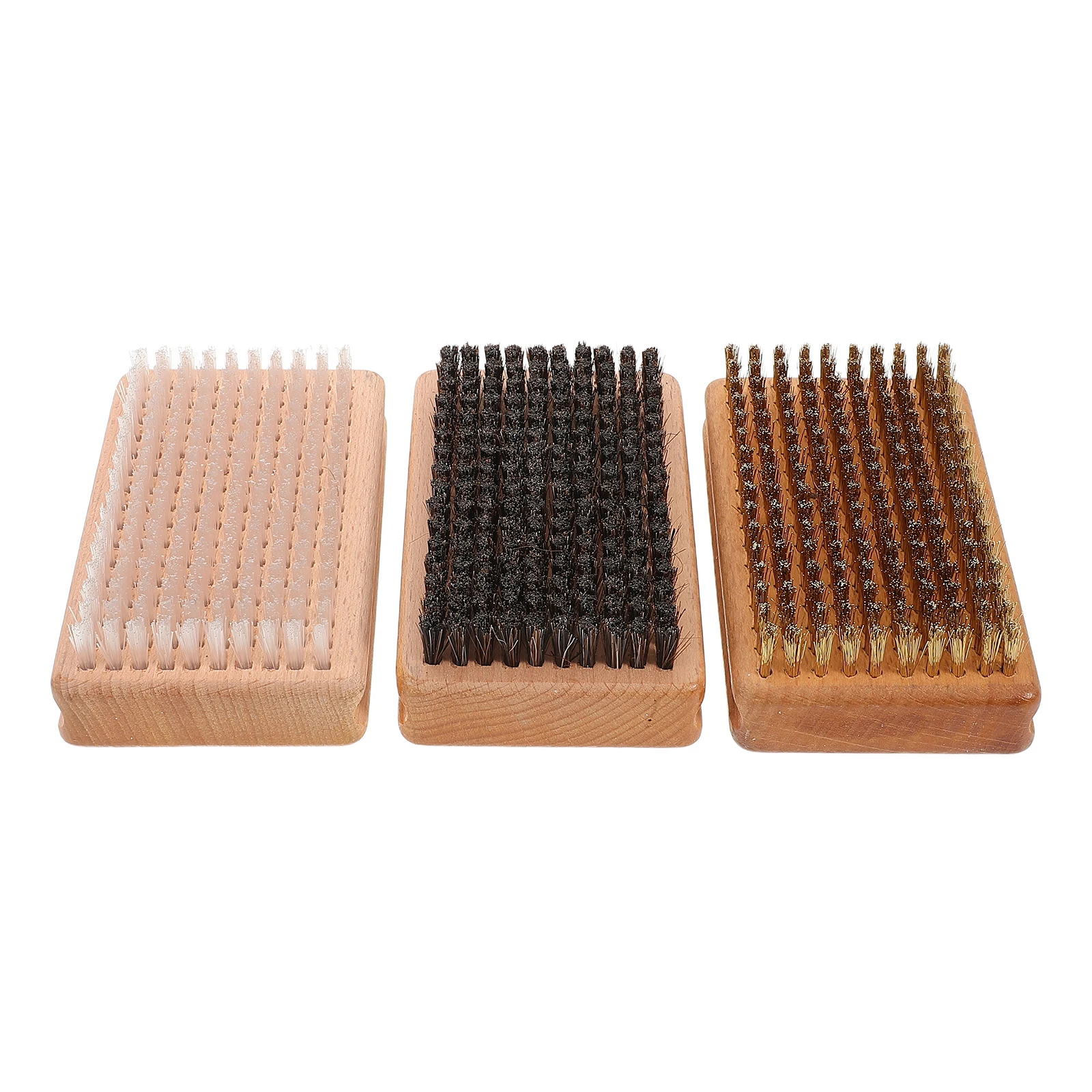 

3 Pcs Ski Care Brush Copper Wire Nylon Horsehair Waxing Cleaning Tool for Single Double Skis Snowboarding Accessories