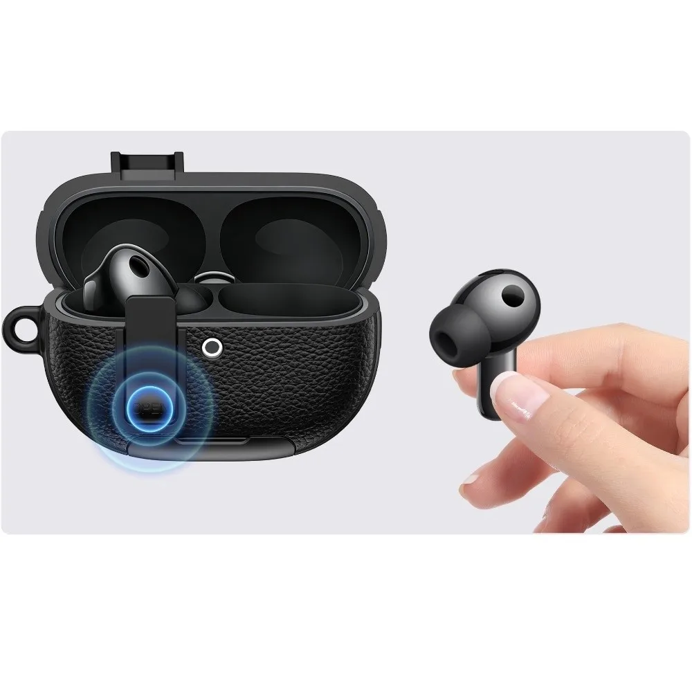 

with Phone Stand Earphone Case Anti Scratch TPU Protective Case with Carabiner High Quality for Huawei FreeBuds Pro5