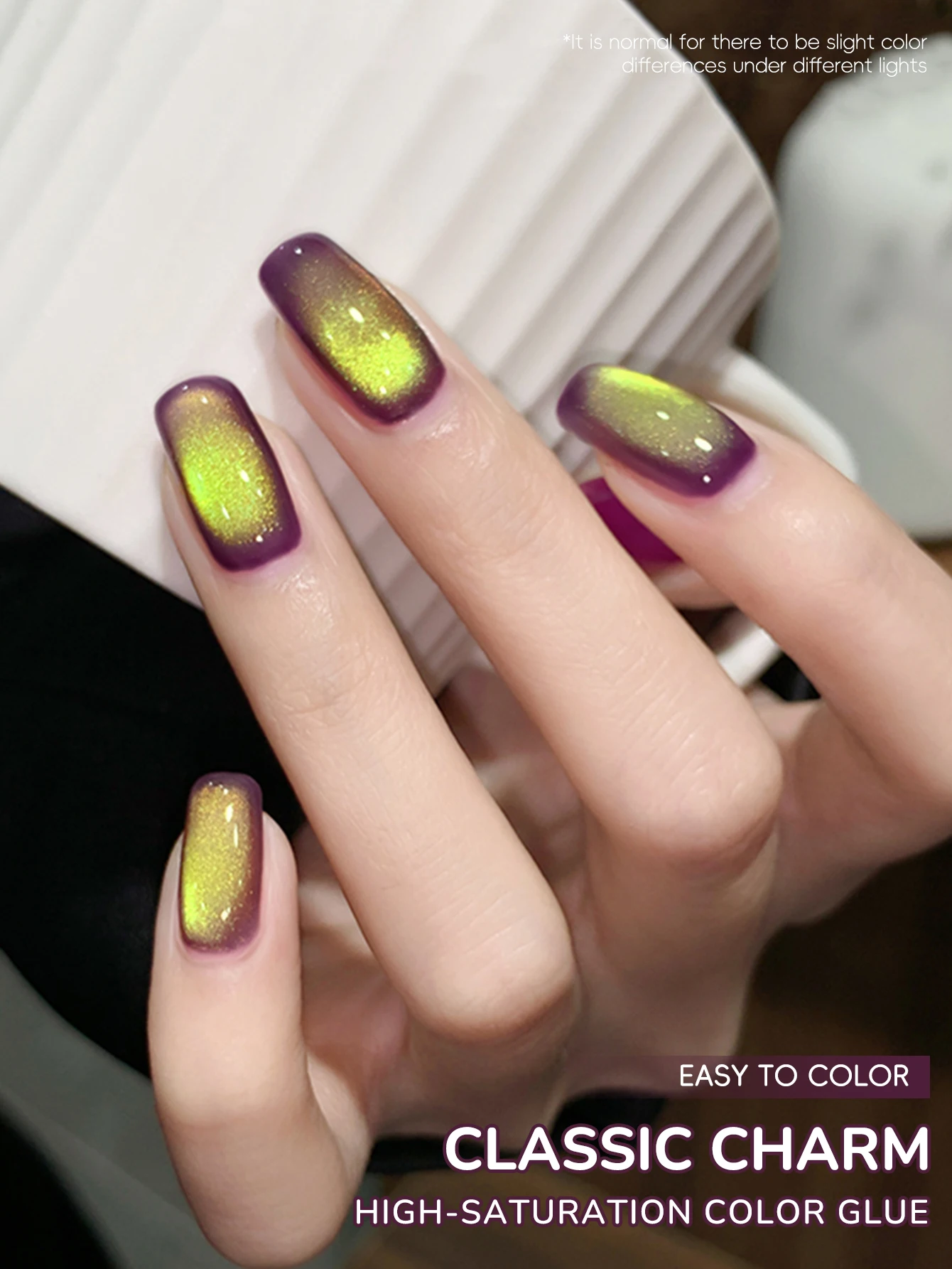 طلاء جل عين القطة الفضي العالمي سعة 15 مل. لامع، مغناطيسي. يحتاج مصباح الأشعة فوق البنفسجية/LED. للمنزل وصالون DIY #5