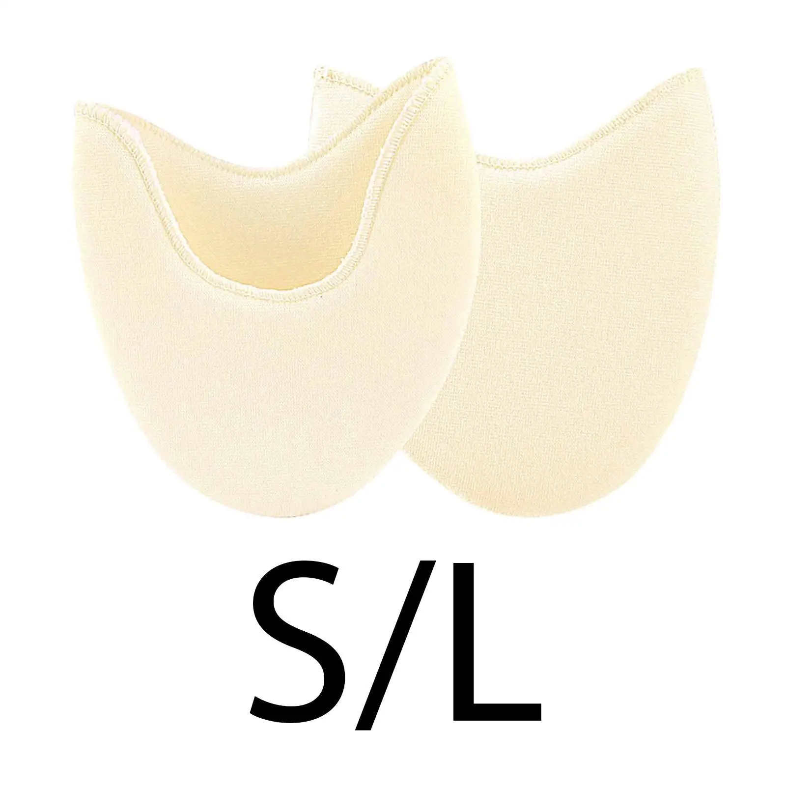2x Ballet Toe Pads for Pointe Shoes,Shock Absorption Breathable Toe Pouch Pad Cover Half Socks Footwear for Gymnastics Yoga