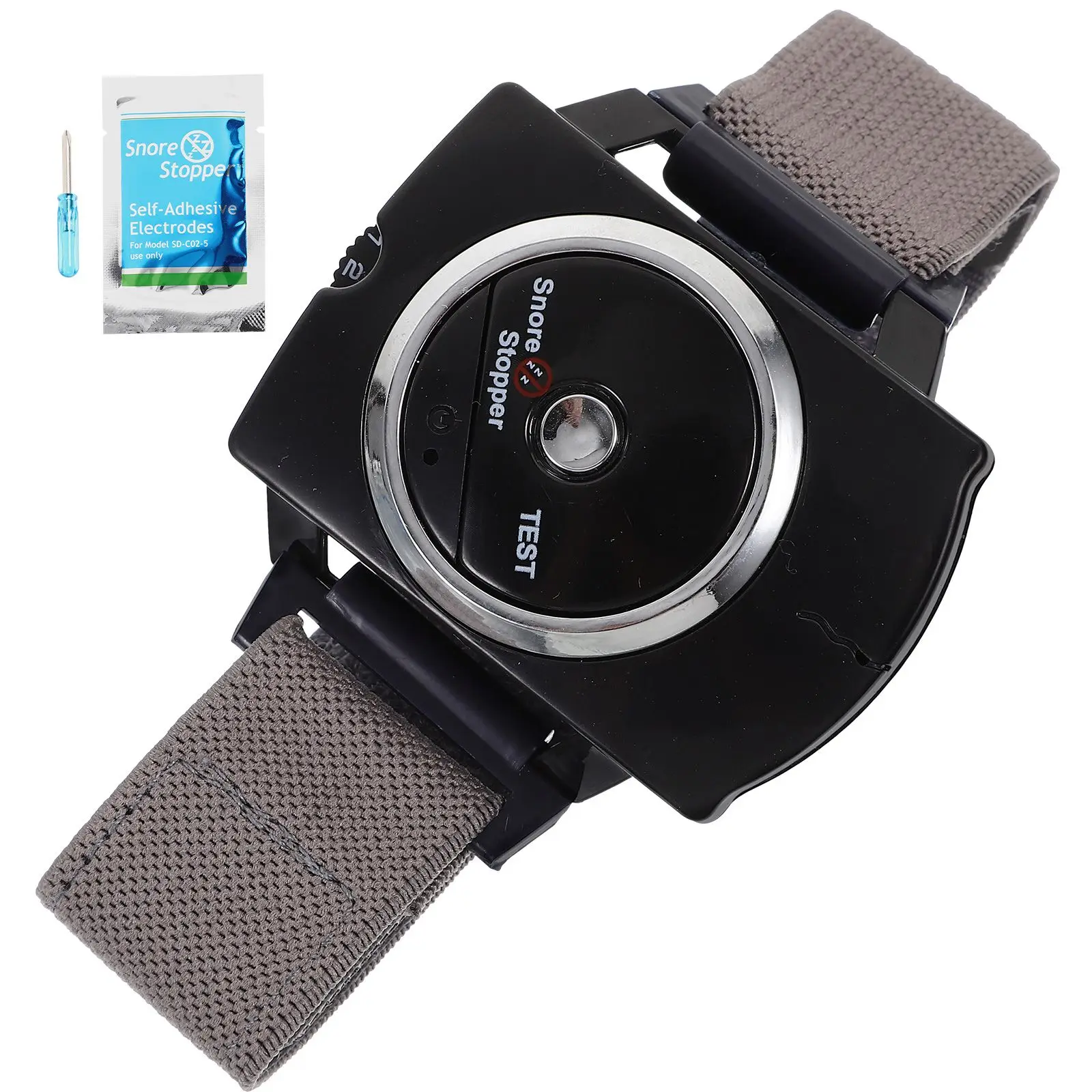 

-Z168 Wrist Watch Style Electronic Pulse Intelligent Anti Snoring Device Bracelet Anti-Snoring Tool (Dark Blue)