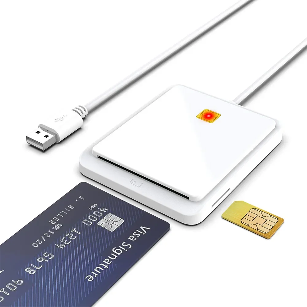 USB 2.0 Smart Card Reader for Bank Card IC/ID EMV DNIE ATM CAC SIM Card Cloner Connector Card Reader for Windows 7 8 10 Vista