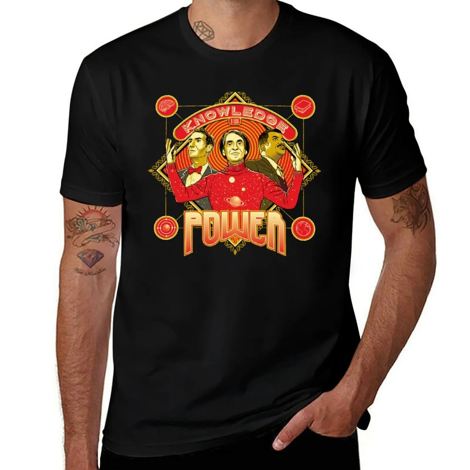 T-shirt « La connaissance est de la puissance », T-shirt de sport anti-humidité