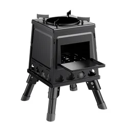 1-2 People Outdoor Camping Carbon Burner Wood Stove Outdoor Portable Stove Camping Cookware Picnic Stove Folding Stove