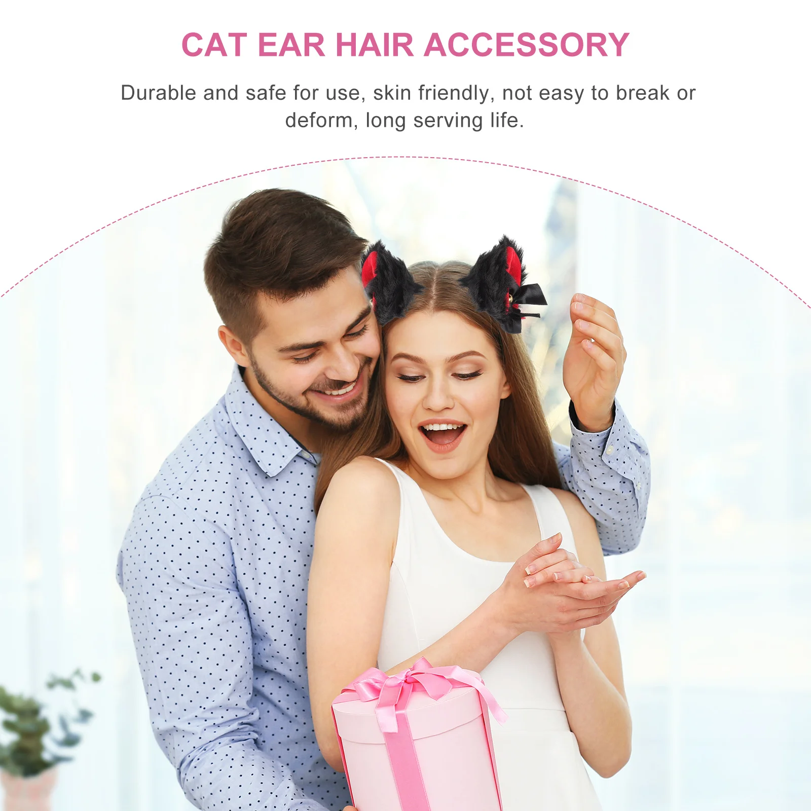 

1Pair Cat Ears Hair Clips Soft Comfortable Animal Ear Hair Accessories for Girls Kids Cosplay Party Wear Cute Gift Idea