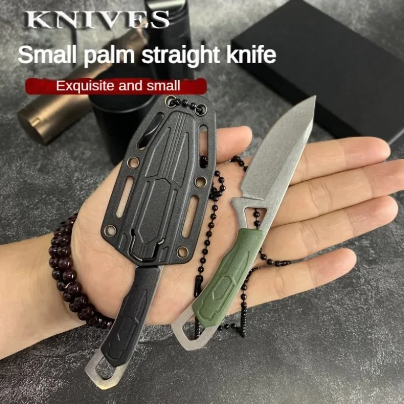 2024 EDC Outdoor self-defense knife,portable neck hanging knife, multifunctional creative mini self-defense knife, hanging chain