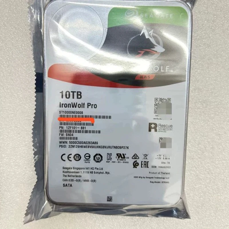 

NEW ST10000NE0008 10TB 7200 RPM 256MB Cache SATA 6.0Gb/s 3.5" NEW FOR Seagate IronWolf Pro