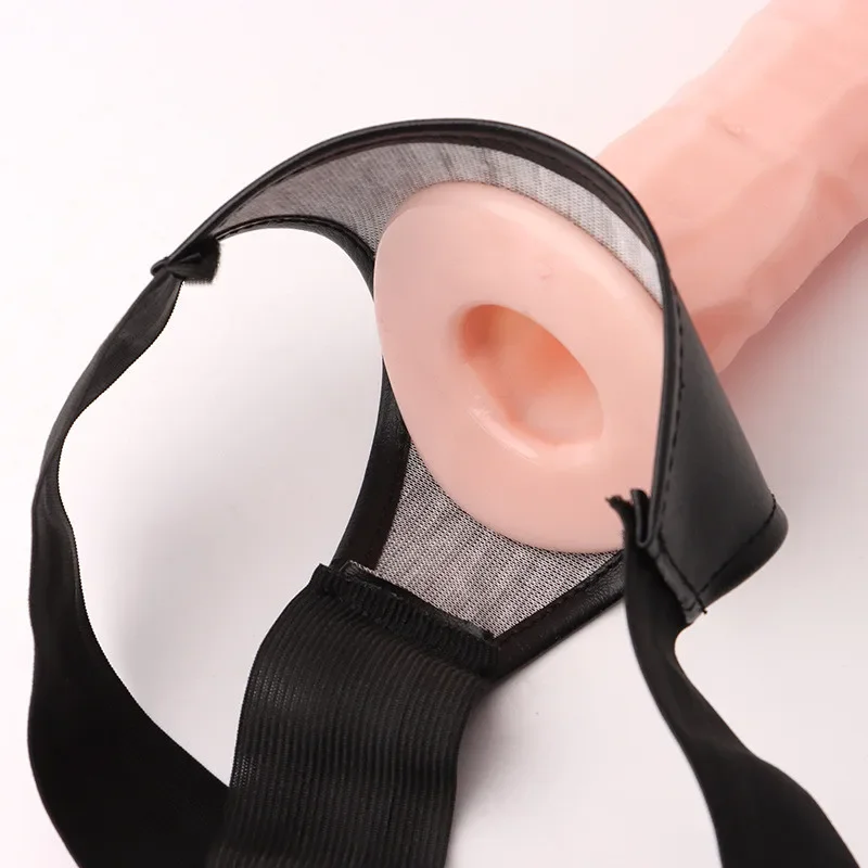 Men Strap on Dildo Underwear Wearable Hollow Penis Extended Sleeve Strap Dildo Pants Belt for Men Sex Toy for Women Gay Dildos