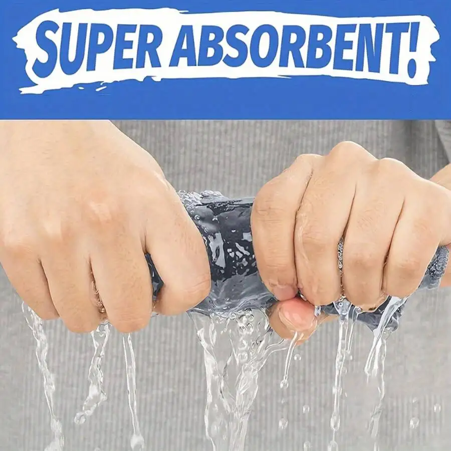 5 Pack Gray Microfiber Cleaning Cloths - Lint-Free, Non-Fading, Highly Absorbent & Durable For Car Detailing, Household