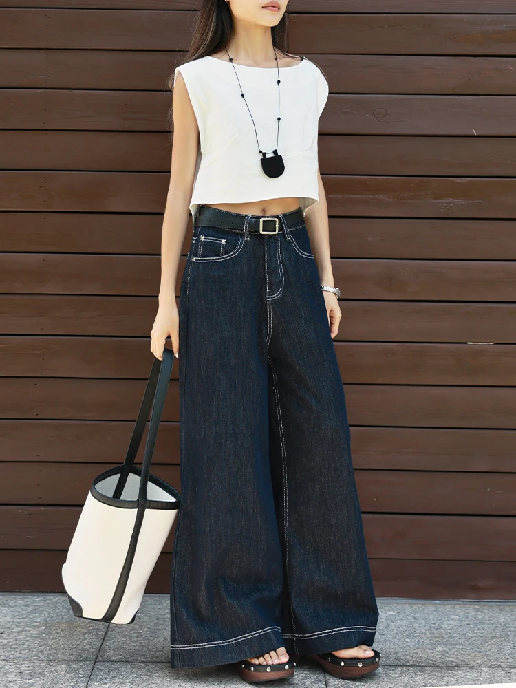 Chaleco redondo de lino puro Svel Ne para mujer, ropa de abrigo informal holgada de verano, camiseta sencilla para ir al trabajo