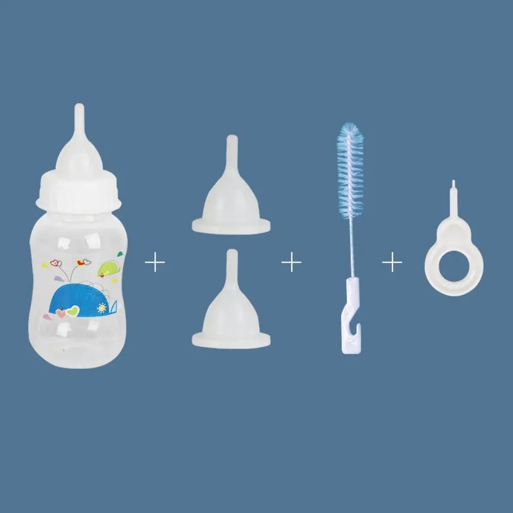 

150ML Pet Milk Bottle Anti Choking Cartoon Kitten Feeding Bottle with Scale Bite Resistant Puppy Nursing Feeder for Feeding