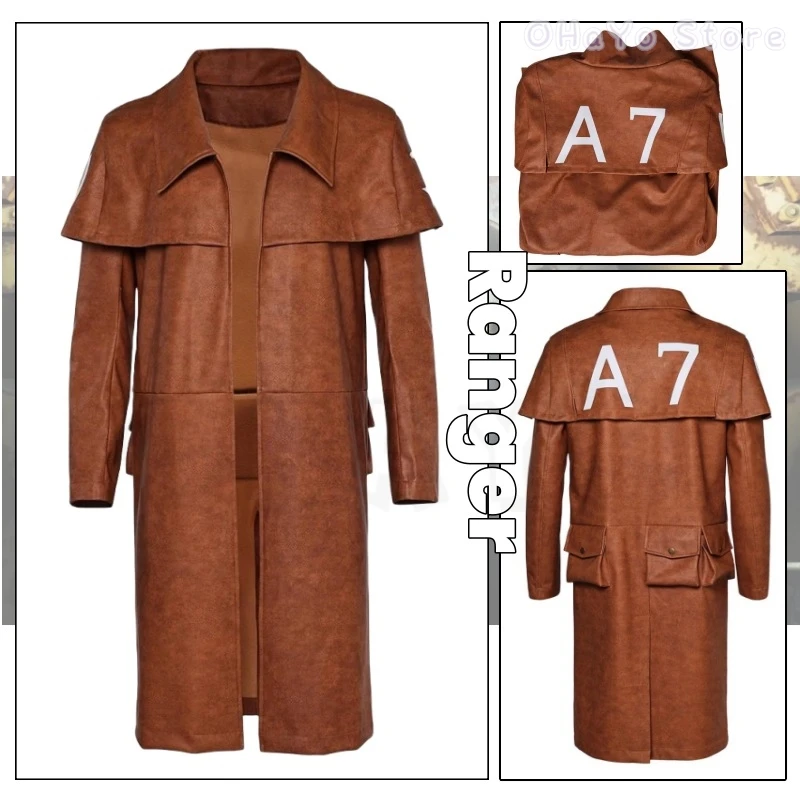 

Ranger Cosplay Ranger Coat Only Game Daily Outfit Men Halloween Party Brown Suit Unisex Women Cosplay
