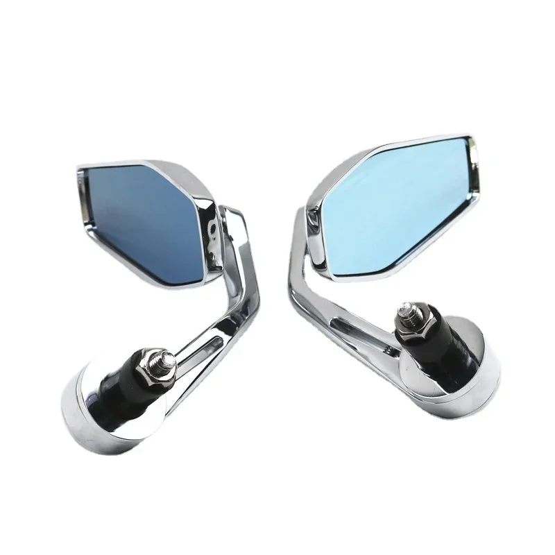 

Chrome HANDLE BAR END MIRRORS For Honda Kawasaki Suzuki Yamaha Cruiser Cafe CB