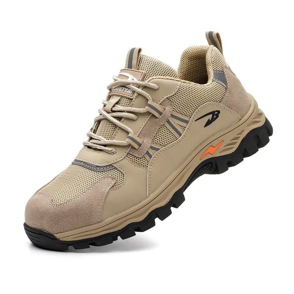 Lynjacye Low Cut Hiking Boots Men Women Anti Slip Work Sneakers with Iron Toe Protective Puncture Proof Work Shoes