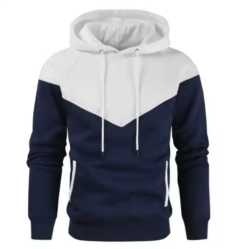 Einfarbiger Herren-Hoodie aus Fleece, warmer Herren-Sweatshirt, modischer Street-Casual-Herren-Pullover, lockerer, atmungsaktiver Jumper, Marken-Hoodie – Detail 7