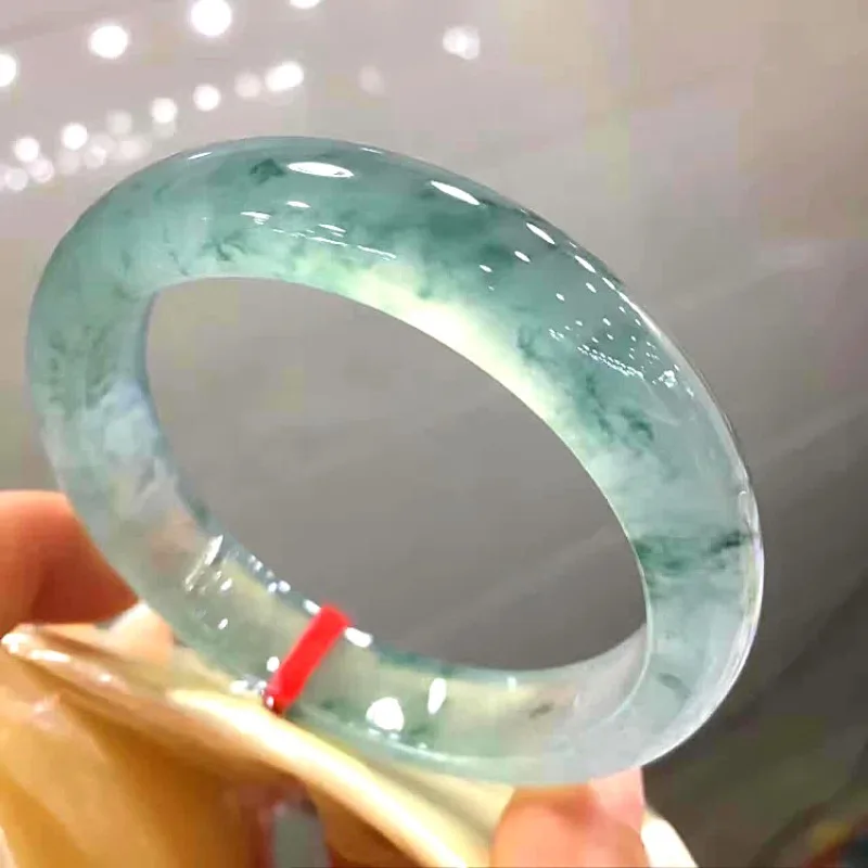 

Ice Seed Jade Bracelets for Women Floating Flower Ice Transparent Bangles Natural Gemstone Fashion Amulets Jewelry Bangle Luxury