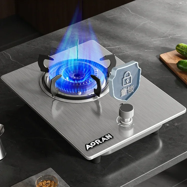 new Gas stove heat-resistant household liquefied gas stove desktop embedded flameout protection energy-saving fierce stove