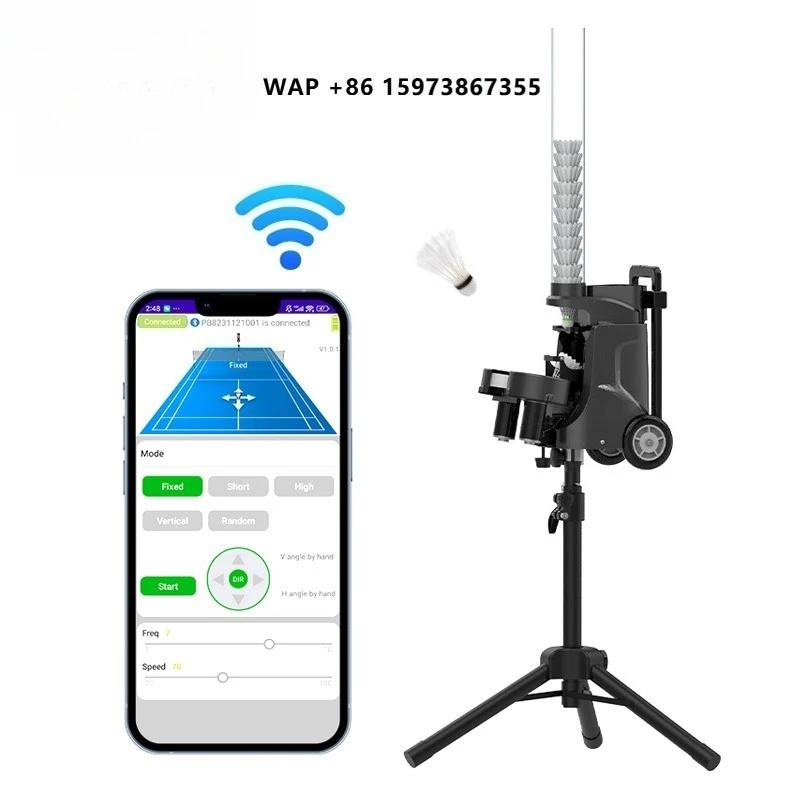 Hot Sales Automatic Badminton Ball Machine PB-MINI PRO for Training Practice with APP Remote Control