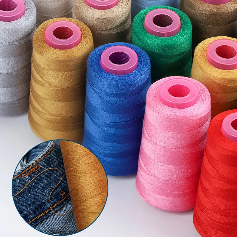 203 Sewing Thread Thick Strong Upholstery Jeans Demin Button Polyester Thread Canvas Household 3000 Yard Sewing Supplies