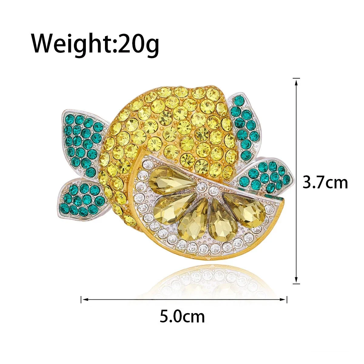 Rhinestone Watermelon Brooch Gold Tone Red & Green Enamel Fruit Lapel Pin for Women