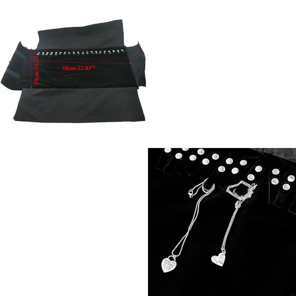 195C Nylon Roll Bag Bracelet Carrying for Case Display Holder Suitable for Necklaces Earrings Rings Easy to Carry