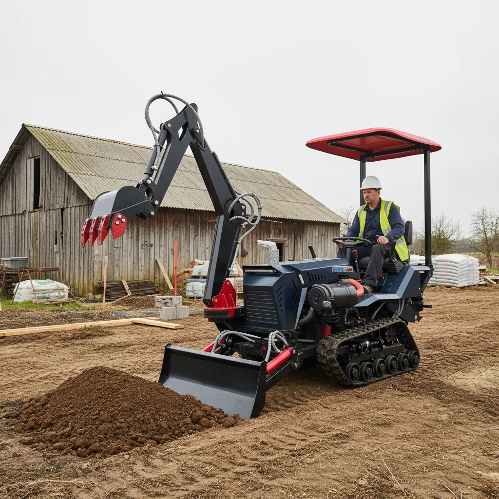 Multi Purpose 35HP Mini Track Tractor Waterproof Farm Crawler Tractor With Front Loader EPA Fast Delivery