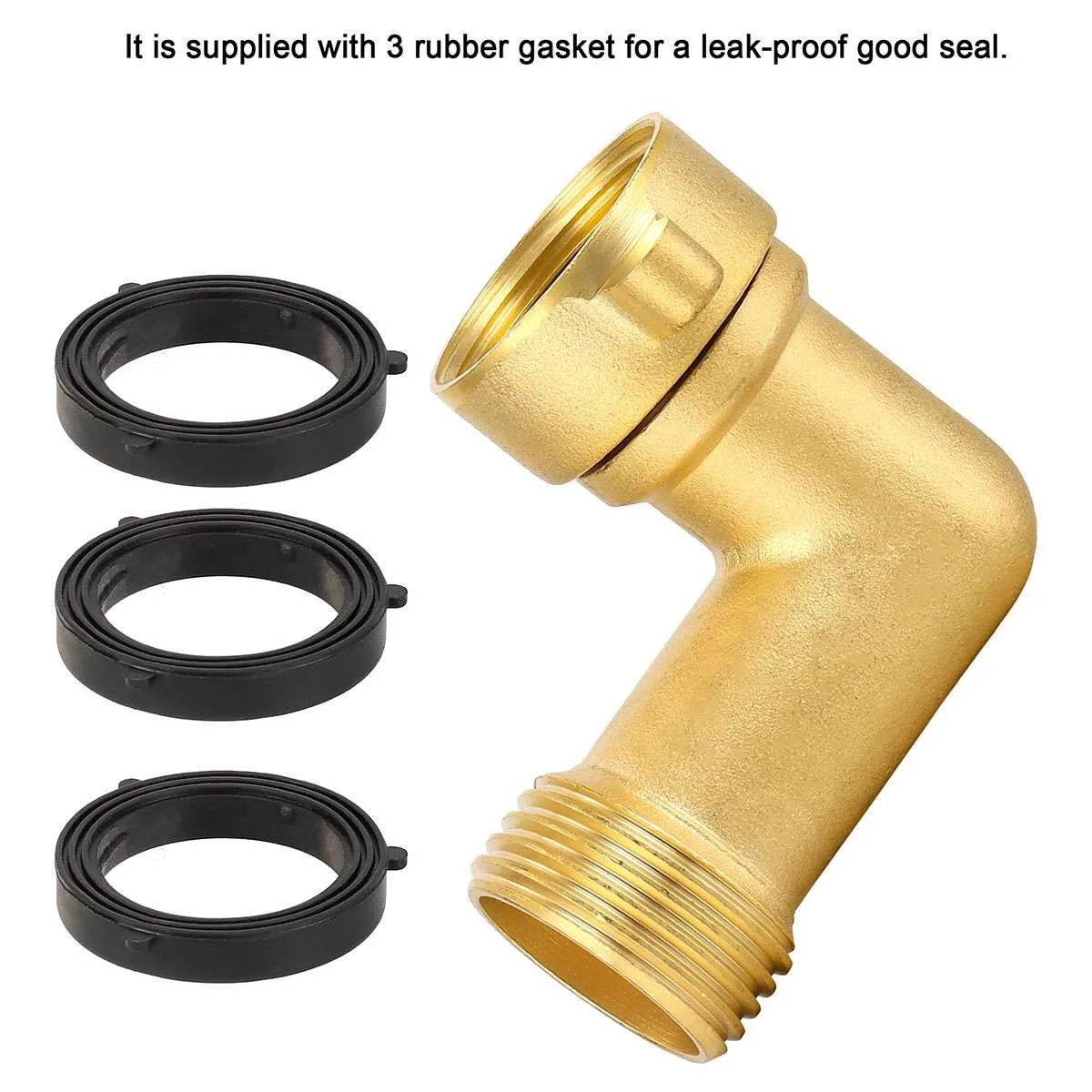 2pcs Elbow Water Hose Adapter 90 Degree Garden Hose Elbow Connector 3/4inch US