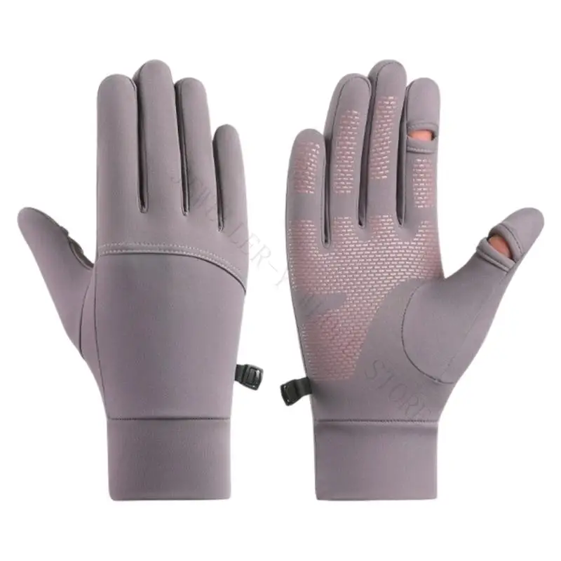 R7UF Lightweight Inner Gloves for Winter Layering, with Extended Cuffs and Textured Dot Pattern for Cycling and Hiking