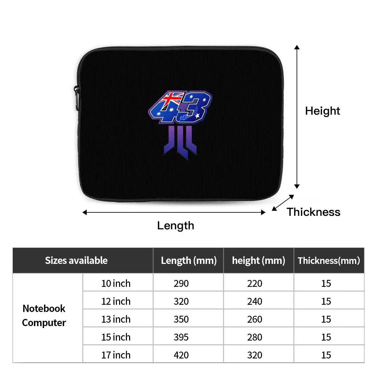 Jack Miller Number  Notebook Laptop Bag Case Pouch Notebook Sleeve Cover Bag Tablet Shockproof Case Bag