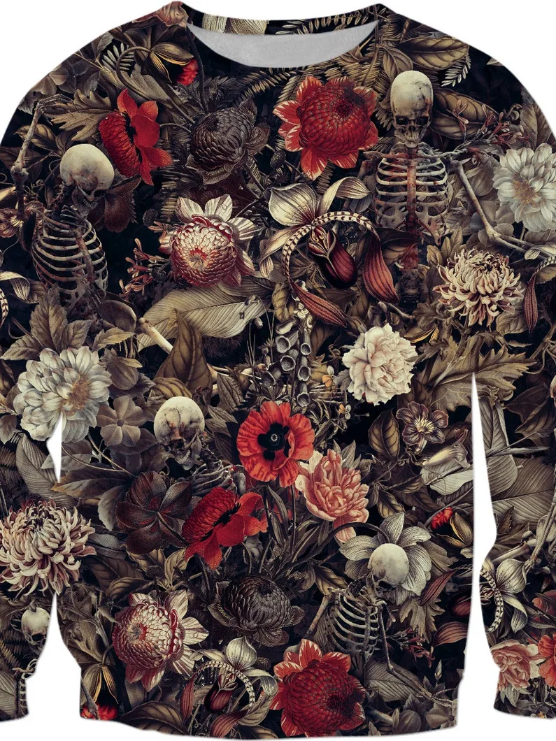 سترة دائرية بطباعة زهور متباينة، لون بلو منقوش عليه زهور، طاقم كاجوال مريح سابق طويل... #4