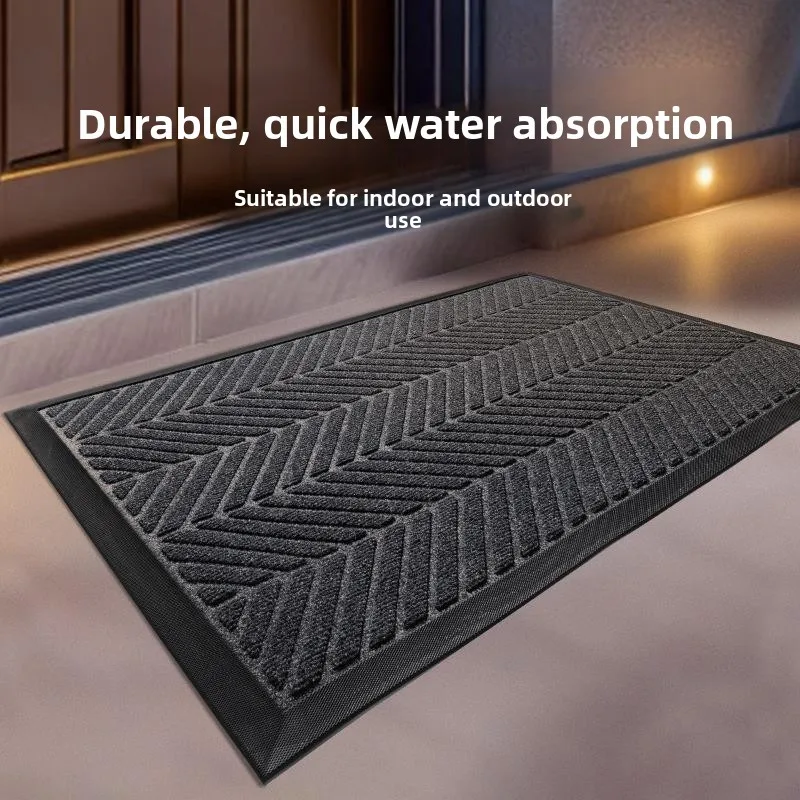 

Современный простой придверный коврик для дома, противоскользящий резиновый коврик, однотонный квадратный ковер, легко моющийся напольный коврик для домашнего декора