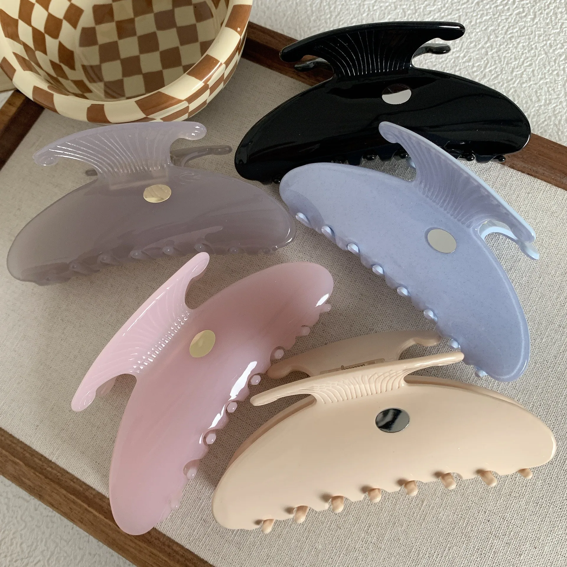 

New Mermaid Large Hair Clip Acetate Material Sweet and Cute Hair Clip Hair Accessories Fashionable Girls' Favorite Shark Clip