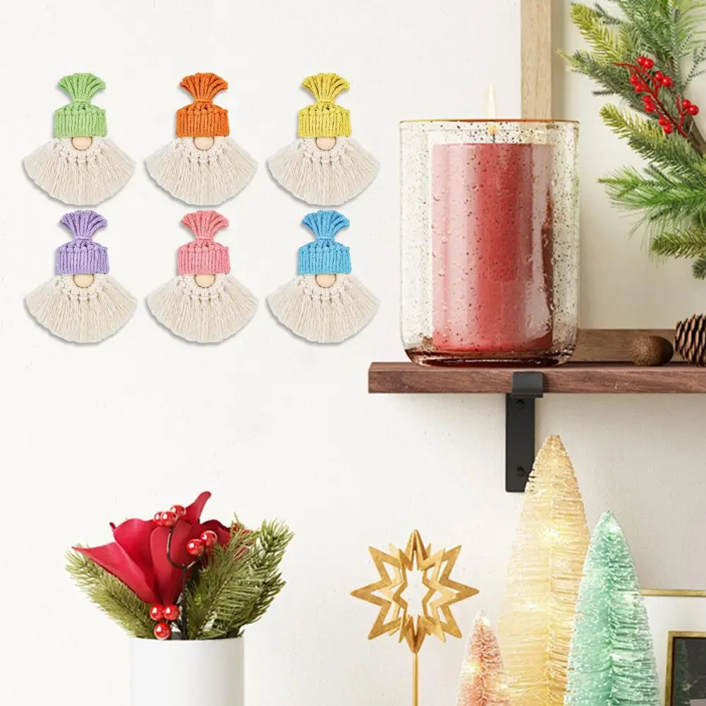 

Diy Knitting Kit for Beginners Holiday Crafting Set Boho Christmas Macrame Kit Set for Beginners Hand Knitting Cotton for Xmas
