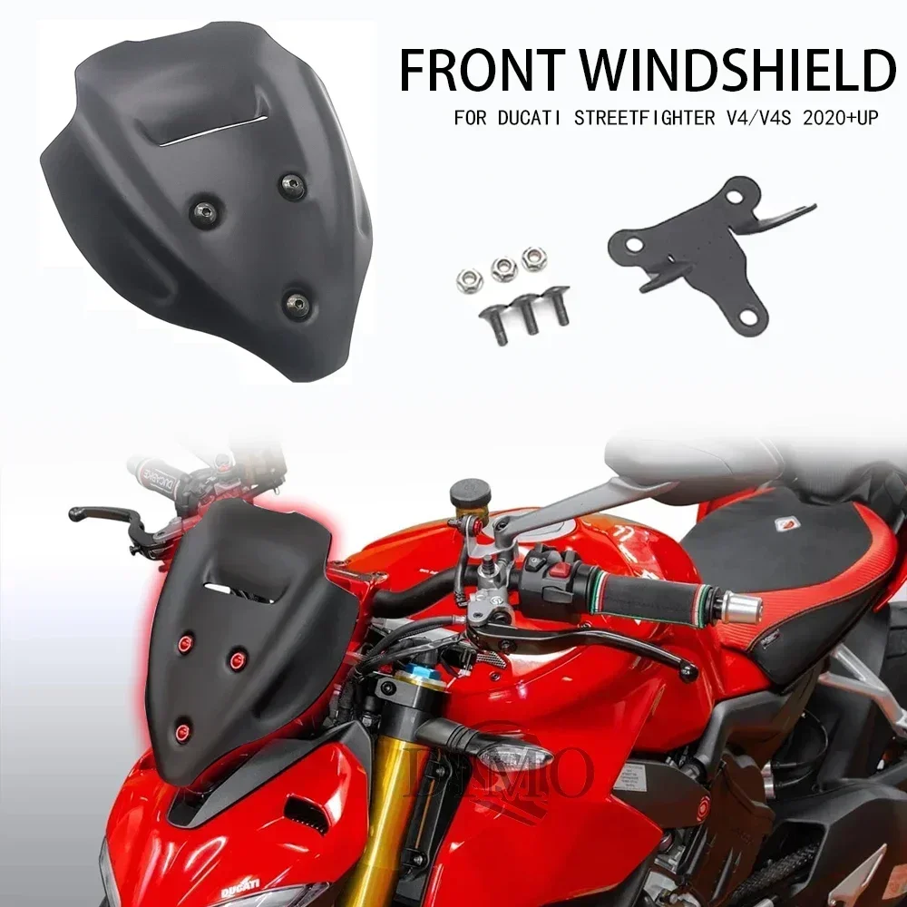 For DUCATI Streetfighter V4 V4S 2020 2021 2022 Motorcycle Accessories Windscreen Windshield Viser Baffle VIsor Wind Deflectors