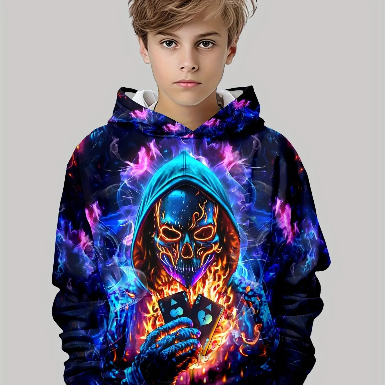 Kids Clothes Boys Hoodies Long Sleeve 3D Print Children Spring Fall Clothes Casual Stylish Outdoor Boys Clothing Pullover Tops