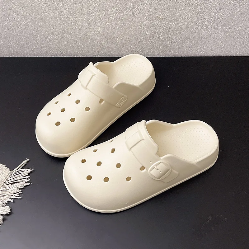 

Женские шлепанцы-сабо на платформе, домашние тапочки, летние сандалии, дизайнерская обувь класса люкс, модные пляжные шлепанцы для дома и улицы