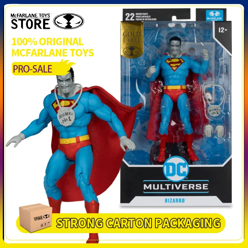 

100% Original Mcfarlane Toys DC Multiverse 7inch BIZARRO Figure Gold Label Model Action Character Doll