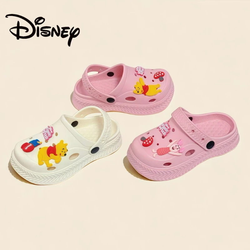

Disney Kids'Casual Shoes Cartoon EVA Summer Outdoor Crocs For Children Anti-slip Breathable Designer White Pink Size 165-255