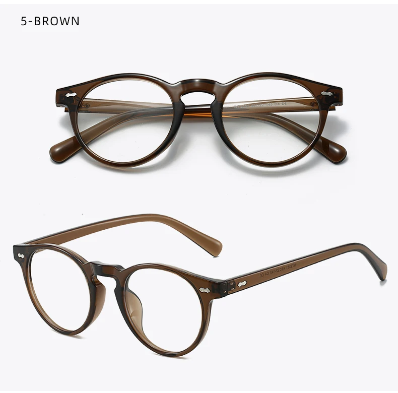 Retro-Klassiker im neuen Stil TR90-Brille mit rundem Rahmen – Must-Have-Streetwear-Accessoire für trendige Männer und Frauen – Detail 13