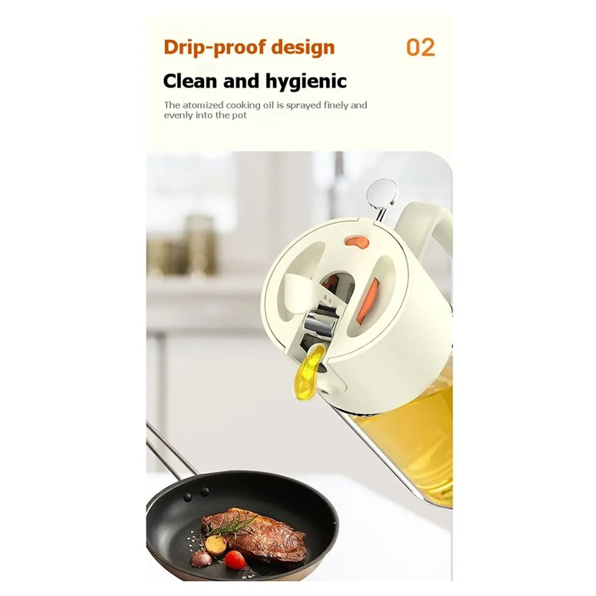 giftnew Oil Storage Bottle for Cooking Large Advanced Olive Oil Dispenser Bottle,500ml/17oz Glass Olive Oil 2in1 Even Oil