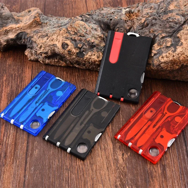 Swiss Knife Card With Light Multifunctional Combination Military Knife Card Multi-Purpose Survival Tool Beauty Set Tool Card