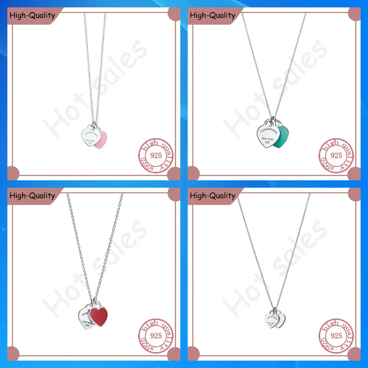 

Classic Heart-Shaped Bead Bracelets & Double Heart Necklaces: Simple & Elegant