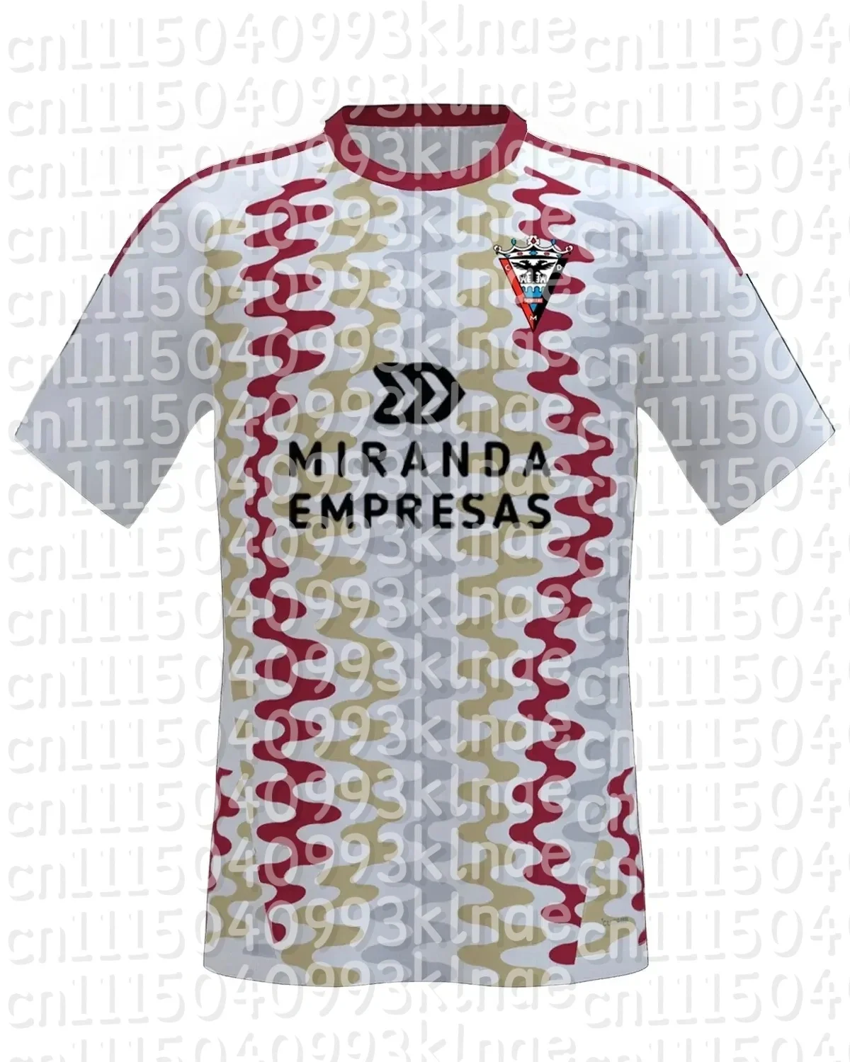 2026-27 Neue CD Mirandes Style Familien-Fußballtrikots, Sommer-Freizeit-Kurzarm-Fußball-T-Shirt, Herren- und Kinderkleidung – Detail 1