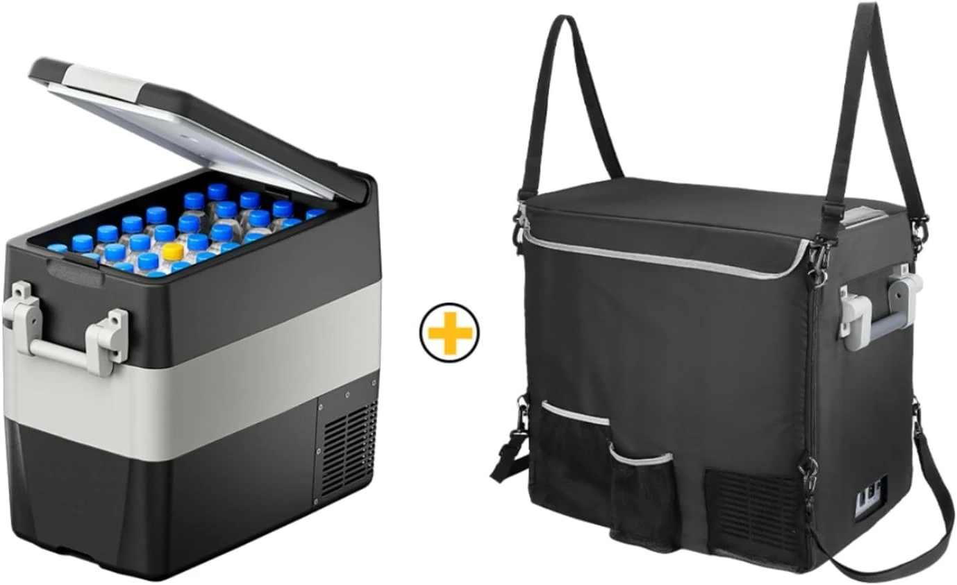 

12V Portable Refrigerator 53 Quart Car Freezer Fridge Electric Cooler12V/24V DC 110~240Volt AC