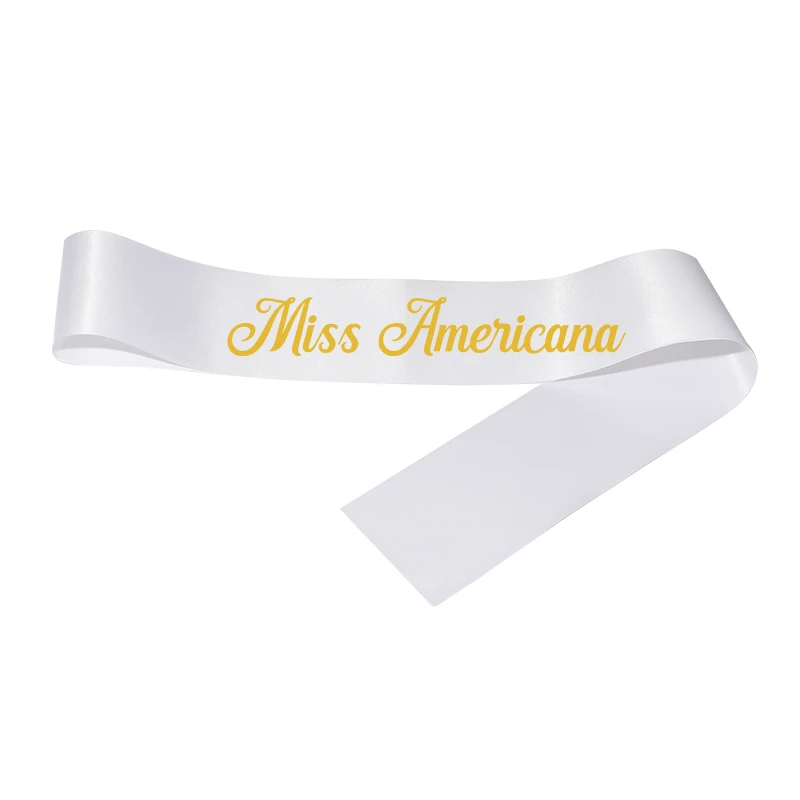 New Party Ribbon Miss Americana and The Heartbreak Prince Colorful Satin Belt Single Party Birthday Etiquette Belt