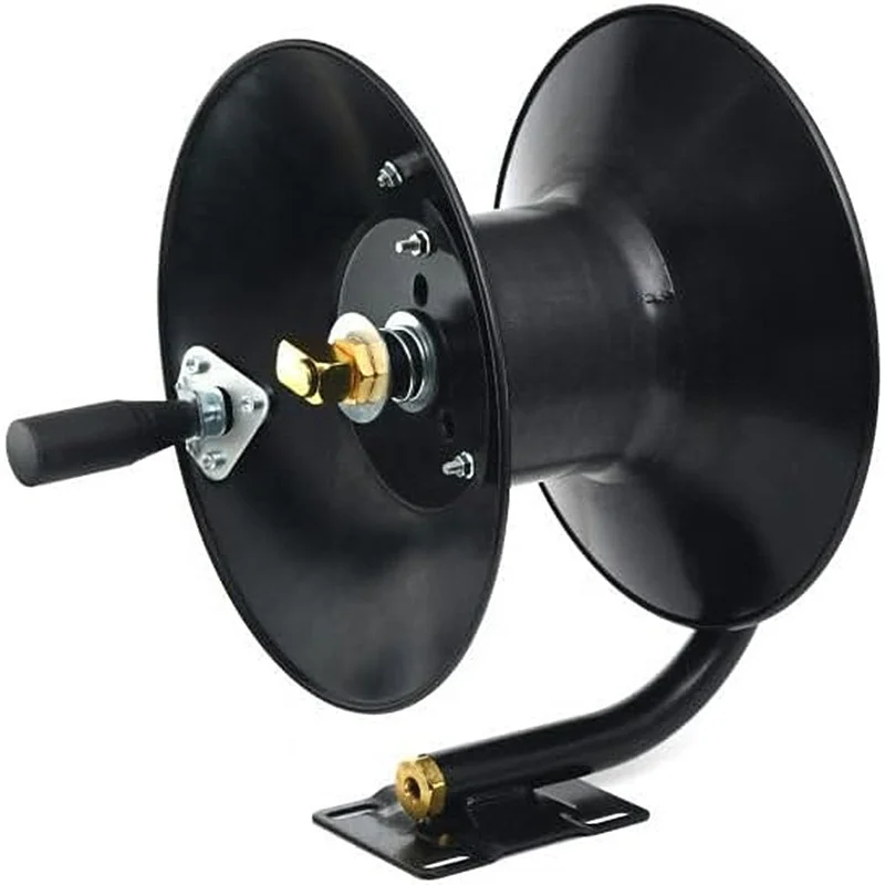 

Heavy Duty Steel 100ft High Pressure Hose Reel 5000PSI 3/8"NPT for Car Wash Liquid Use Pressure Washer Hose Reel