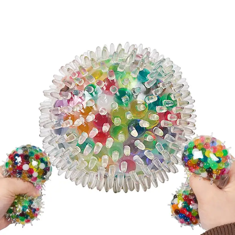 

Squeeze Balls Stress Relief Tricolor Colorful Beads Stress Balls For Kids Decompressed And Ventilation Ball Toys For Children