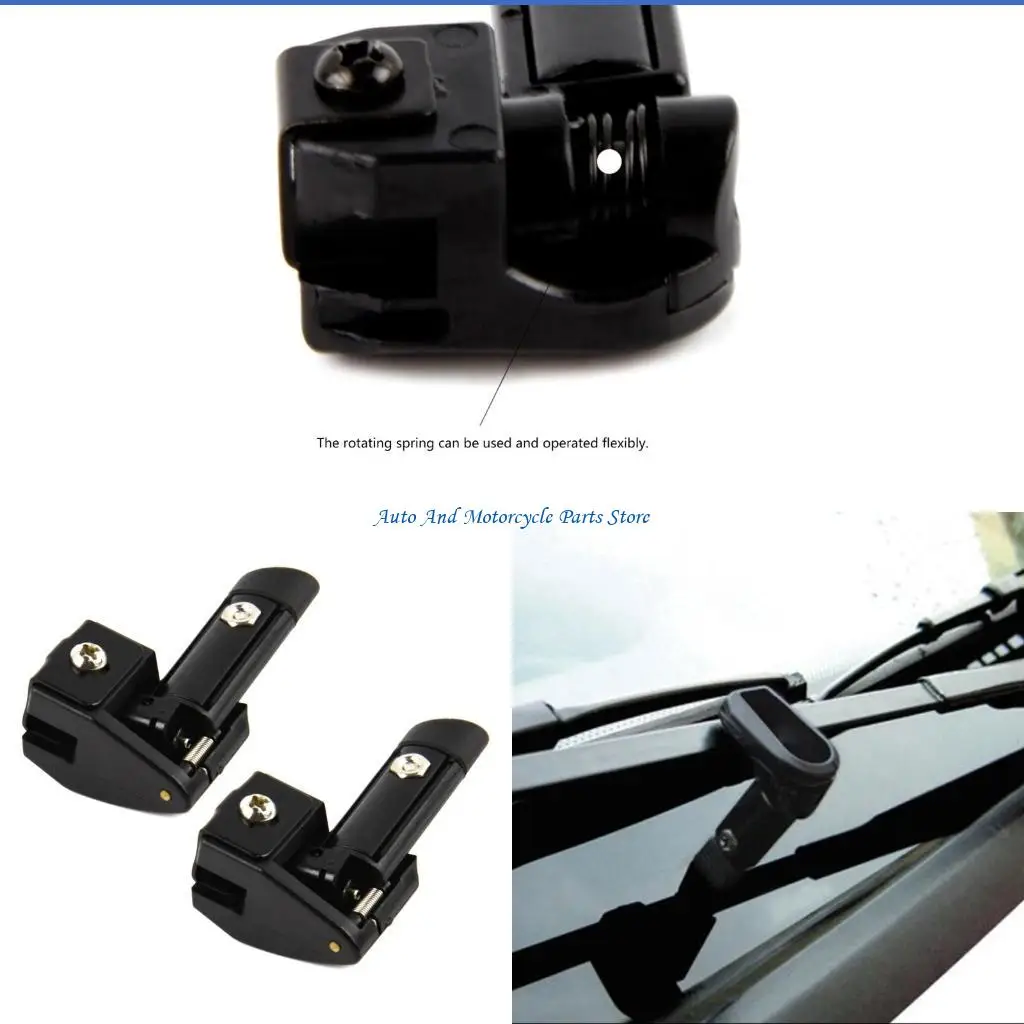 

P9FD Pair of Auto Windshield Wiper Stand Holder Rain Brush Holder Simple Installation