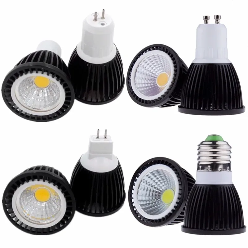 

MR16 GU10 E27 E14 GU5.3 COB Dimmable Spotlight 5W 7W 9W LED Bulb AC 220v 110v 12v Warm Cold White led bulbs lamp light CE&ROHS